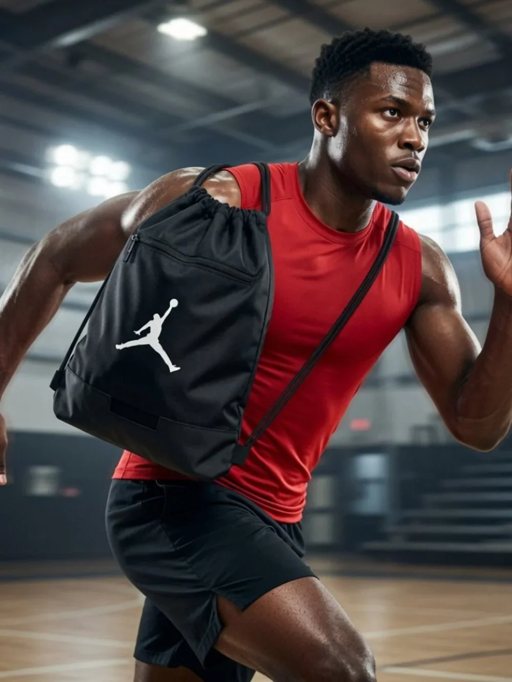JORDAN Gym Sack Backpacks Black U, Black